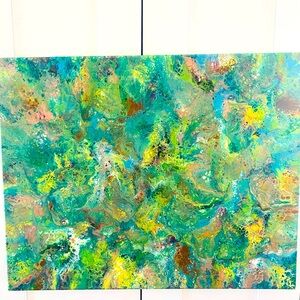 Art piece original art one of a kind 16 x 20 Gorgeous Colors!